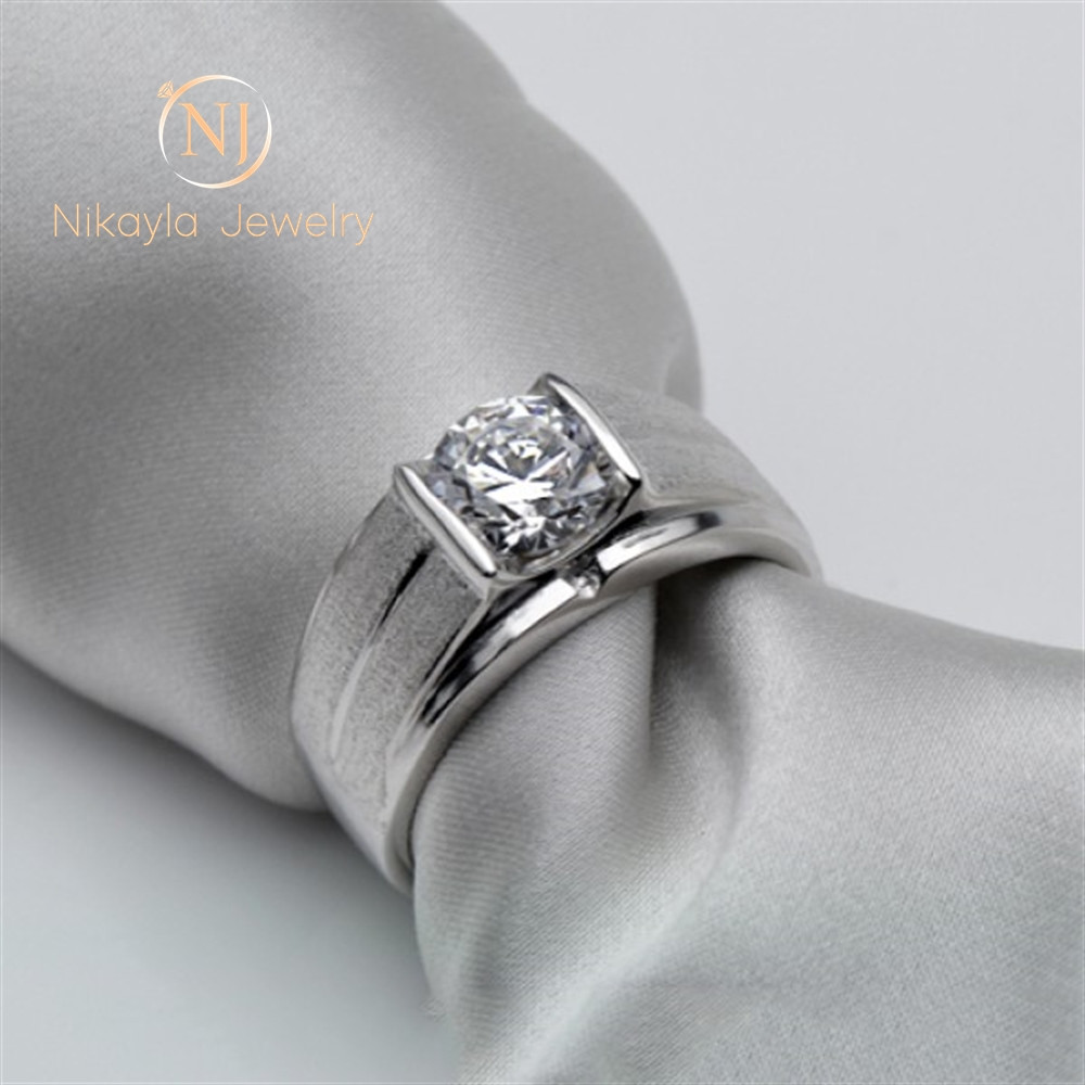 Nikayla Ring Silver Couple White Doff D