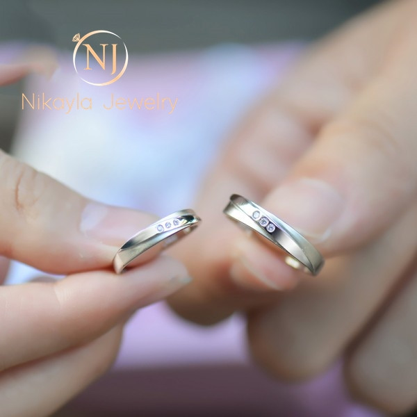 Nikayla Ring Silver Couple 3 Diamond Sweet