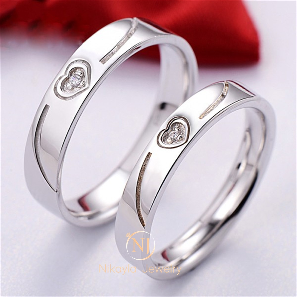 Nikayla Rings Silver Sweetly Line to Loving