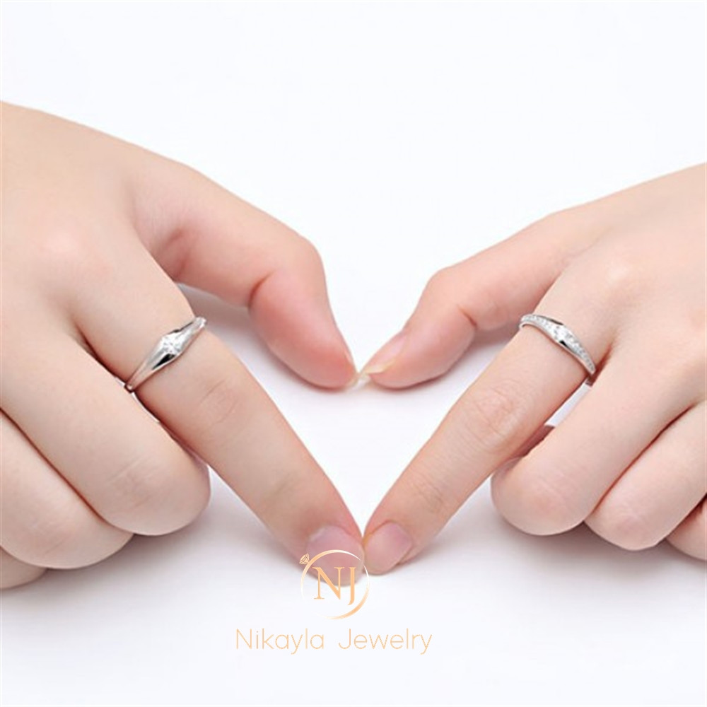 Buy the Silver Better Half Couple Rings - Silberry