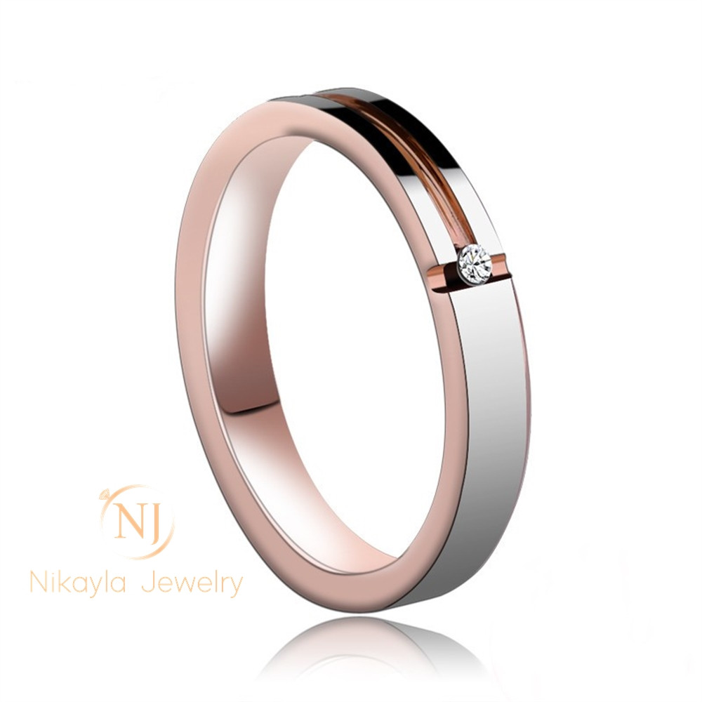 Nikayla Rings - Elegant Rosegold Line Plus