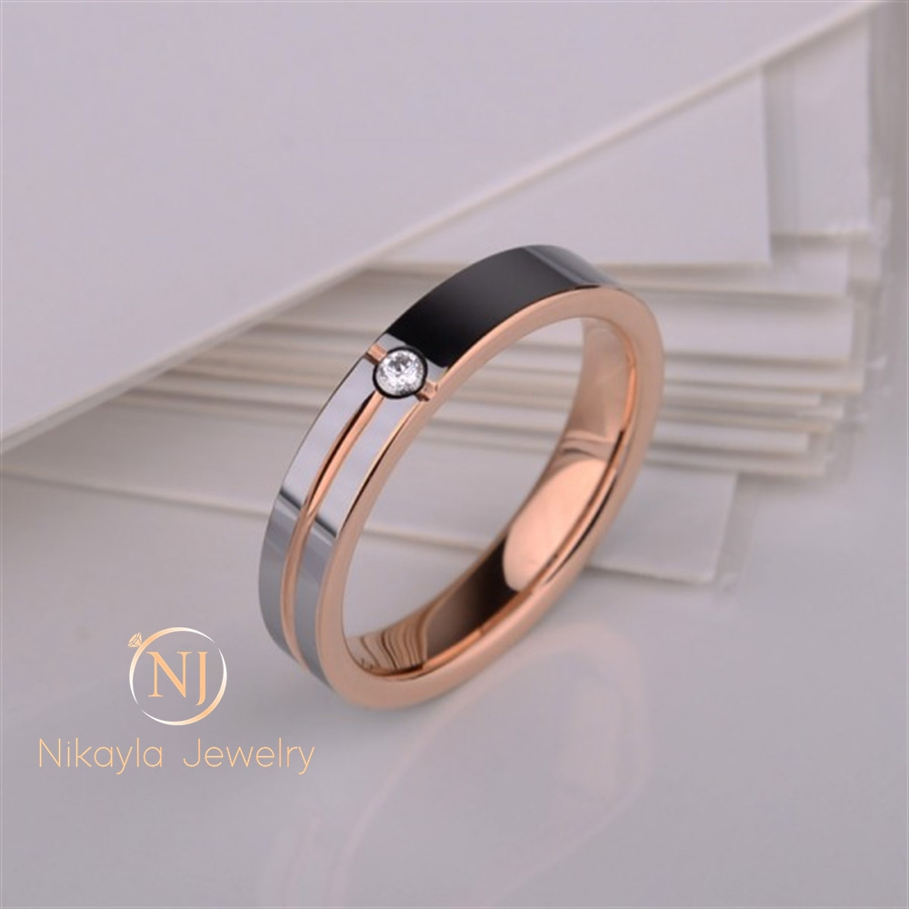 Nikayla Rings - Elegant Rosegold Line Plus