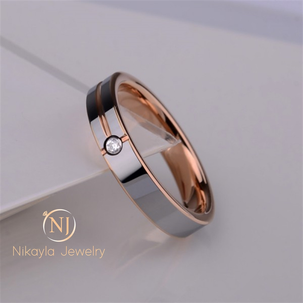 Nikayla Rings - Elegant Rosegold Line Plus