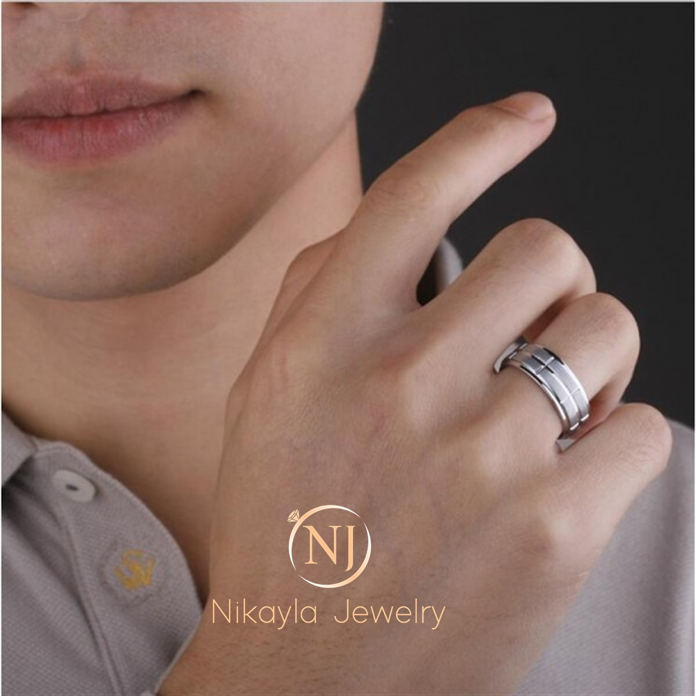 Nikayla Rings - Classic Silver Men Maskulin