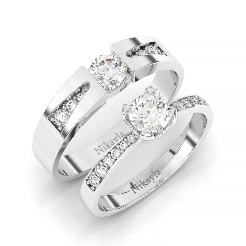 Nikayla Ring Silver Luxurious Sweet Couple