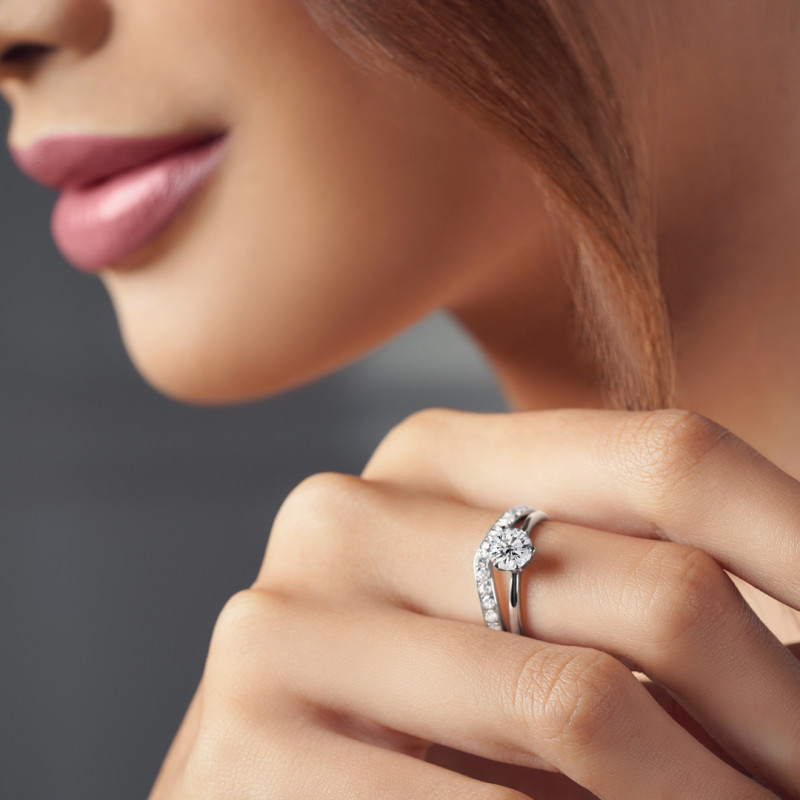 Nikayla Luxurious Two in One Ring Set Platinum