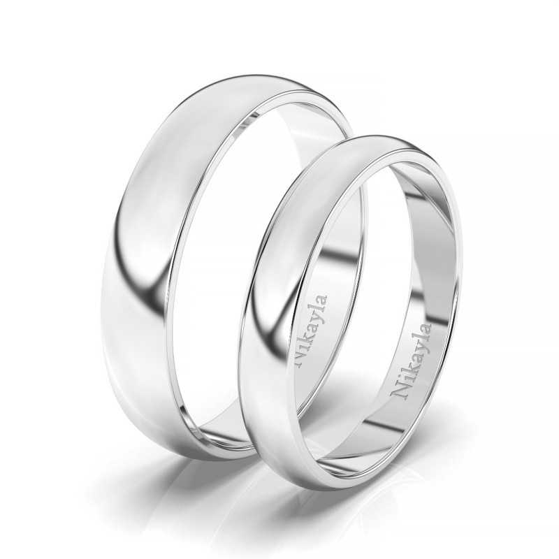Nikayla Ring Couple Simple Smooth Pols Circle