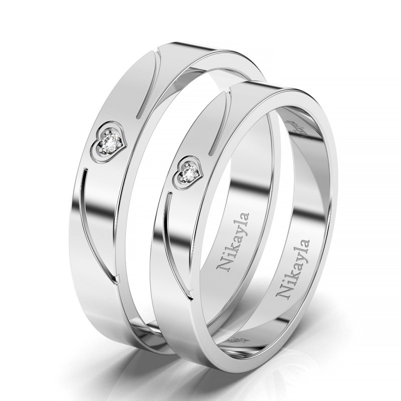 Nikayla Rings Silver Sweetly Line to Loving