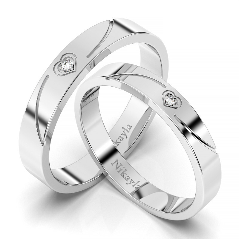 Nikayla Rings Silver Sweetly Line to Loving