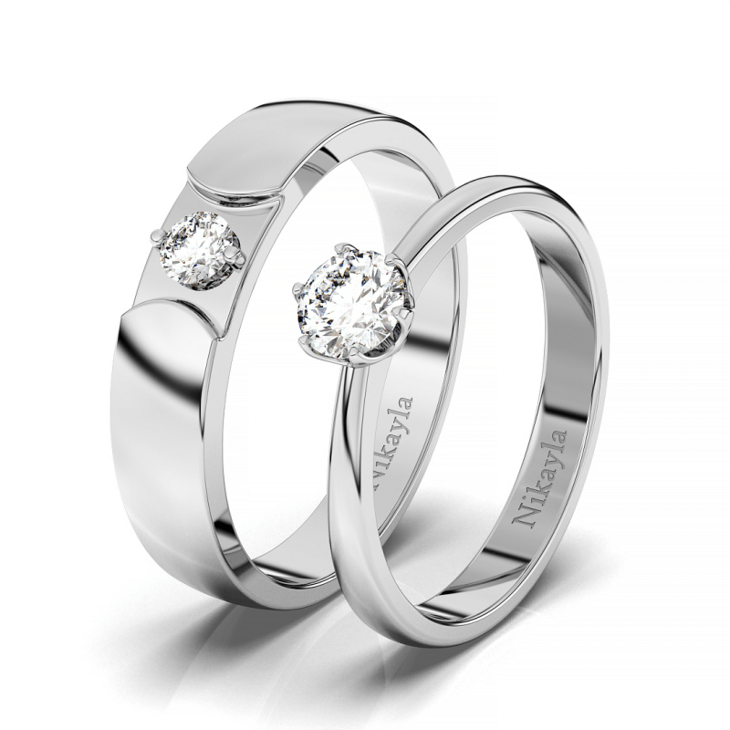 Nikayla Jewelry | Nikayla Rings Silver Couple Sweet Solitaire