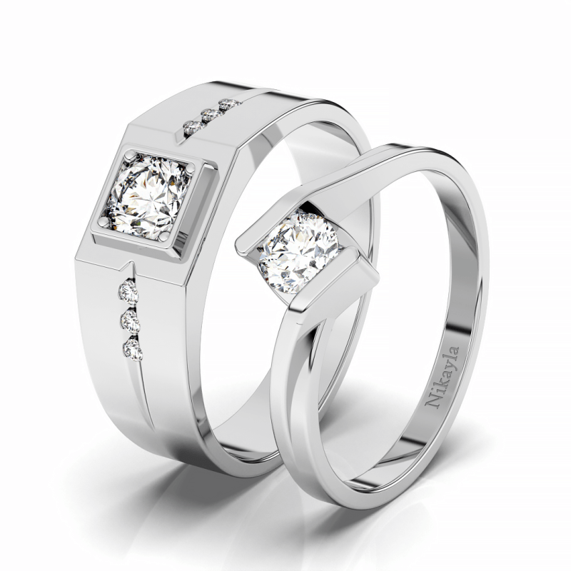Buy Pinapes Star Shine Silver Couple Ring, King Queen, Partners Online at  Best Prices in India - JioMart.
