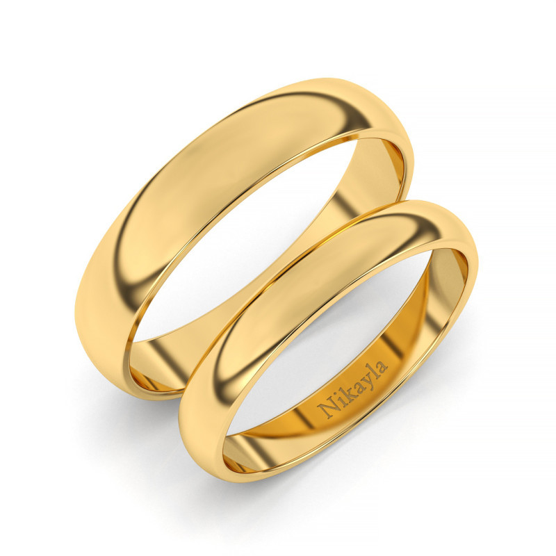 Nikayla Ring Couple Simple Smooth Pols Circle