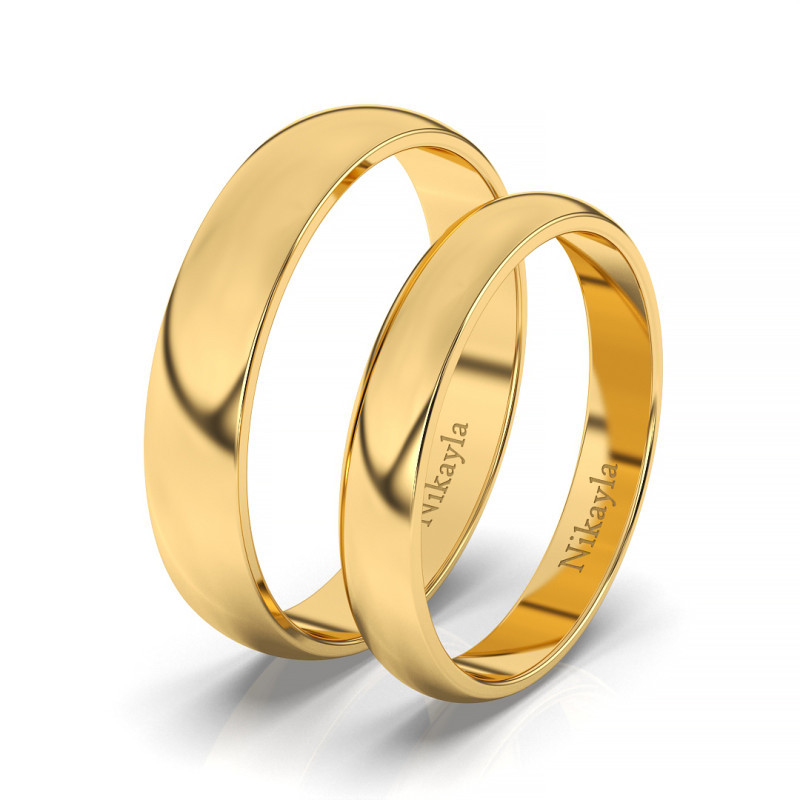 Nikayla Ring Couple Simple Smooth Pols Circle