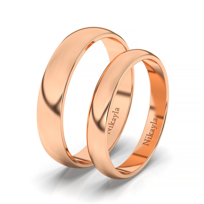 Nikayla Ring Couple Simple Smooth Pols Circle