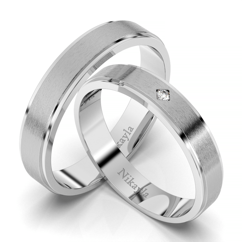 Adjustable Couple Rings Set for lovers Silver Plated Solitaire for Men and  Women-2 pieces