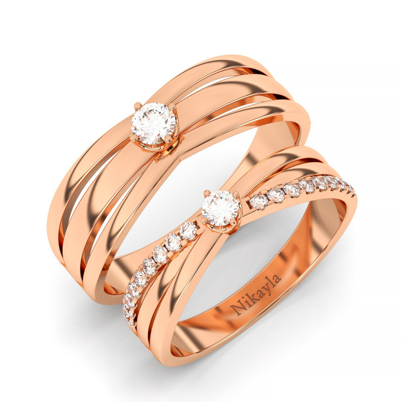 Nikayla Precious Elegance Couple Ring Gold