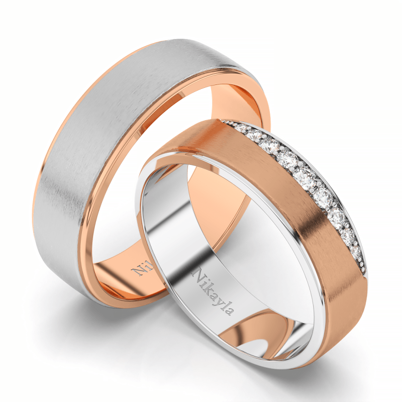 Nikayla Platinum Rosegold Doff Side Combination