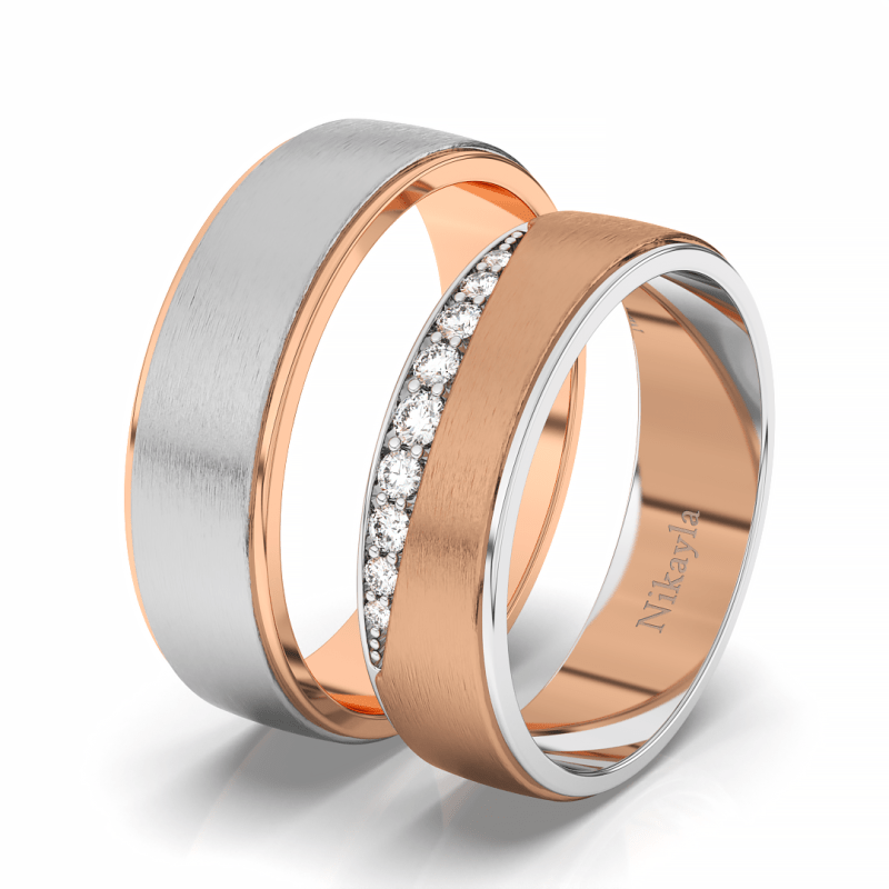 Nikayla Platinum Rosegold Doff Side Combination