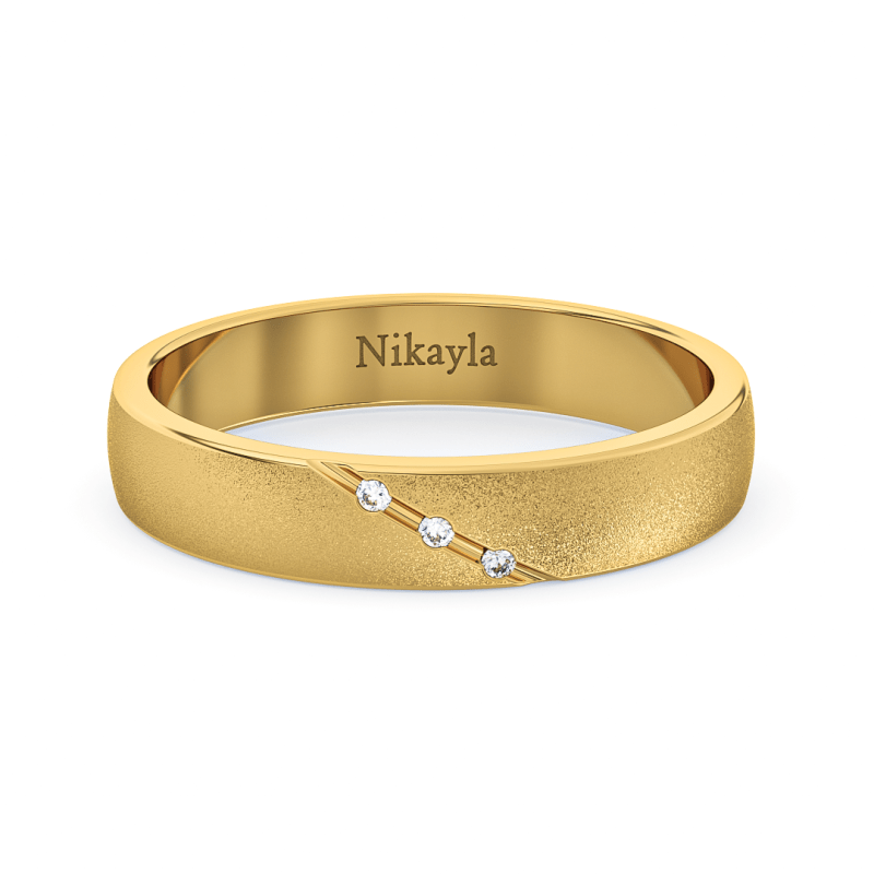 Nikayla Three Diamonds Doff Gold 18K