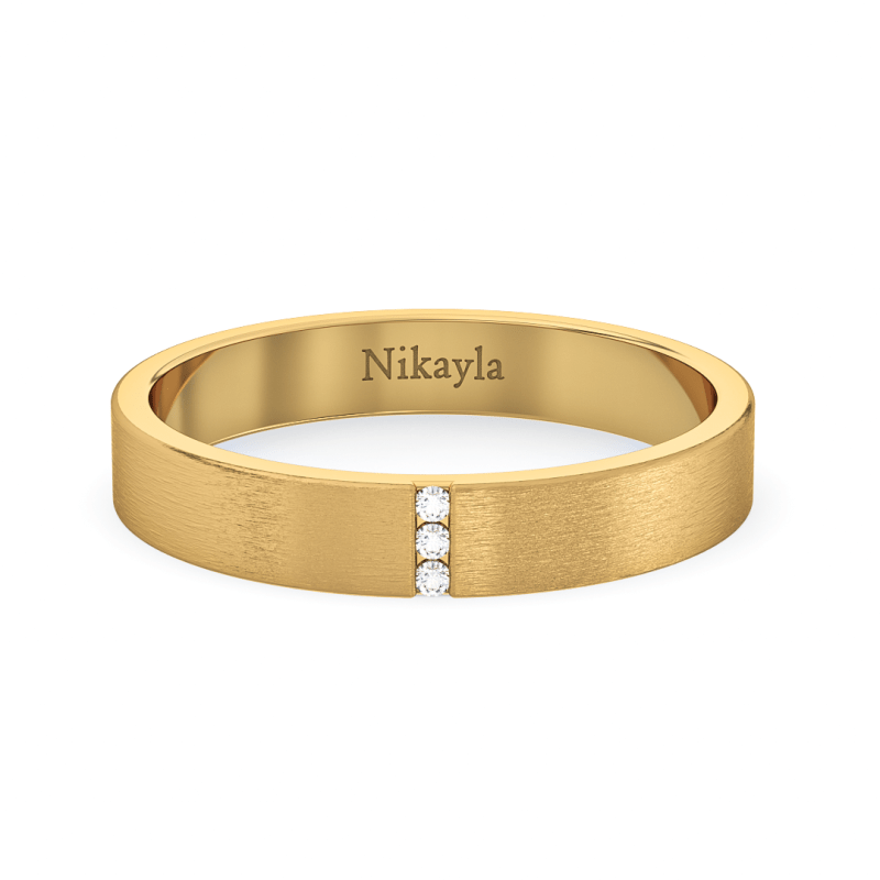 Nikayla Three Diamonds Straight Doff Gold 18K