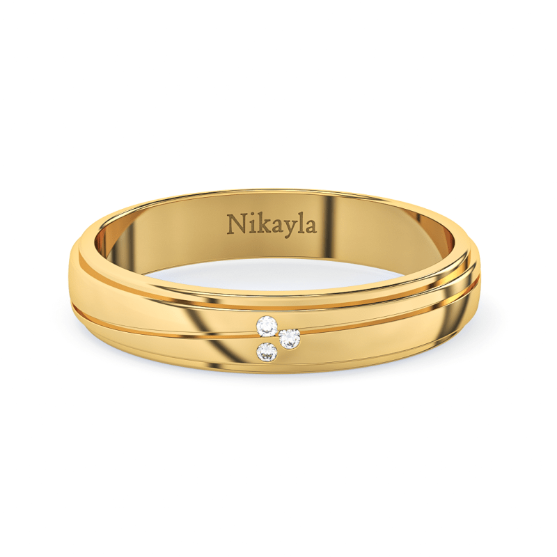 Nikayla Three Ziggy Diamonds Lux Gold 18K