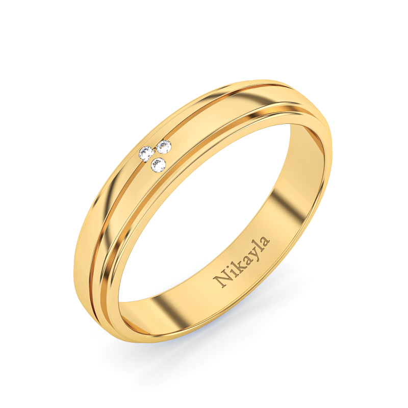 Nikayla Three Ziggy Diamonds Lux Gold 18K