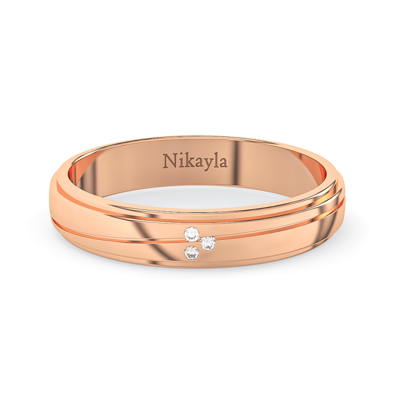 Nikayla Three Ziggy Diamonds Lux Gold 18K