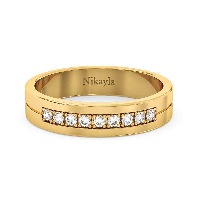 Nikayla Bridge of Diamonds Ring Gold 18K