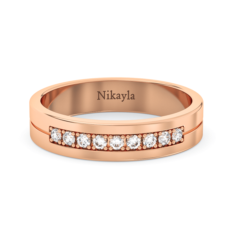 Nikayla Bridge of Diamonds Ring Gold 18K