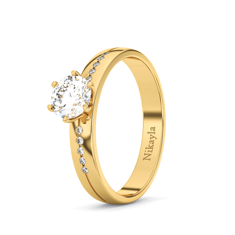 Nikayla Roman Solitaire Ring Gold 18K