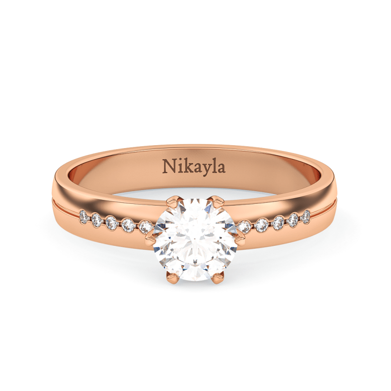 Nikayla Roman Solitaire Ring Gold 18K