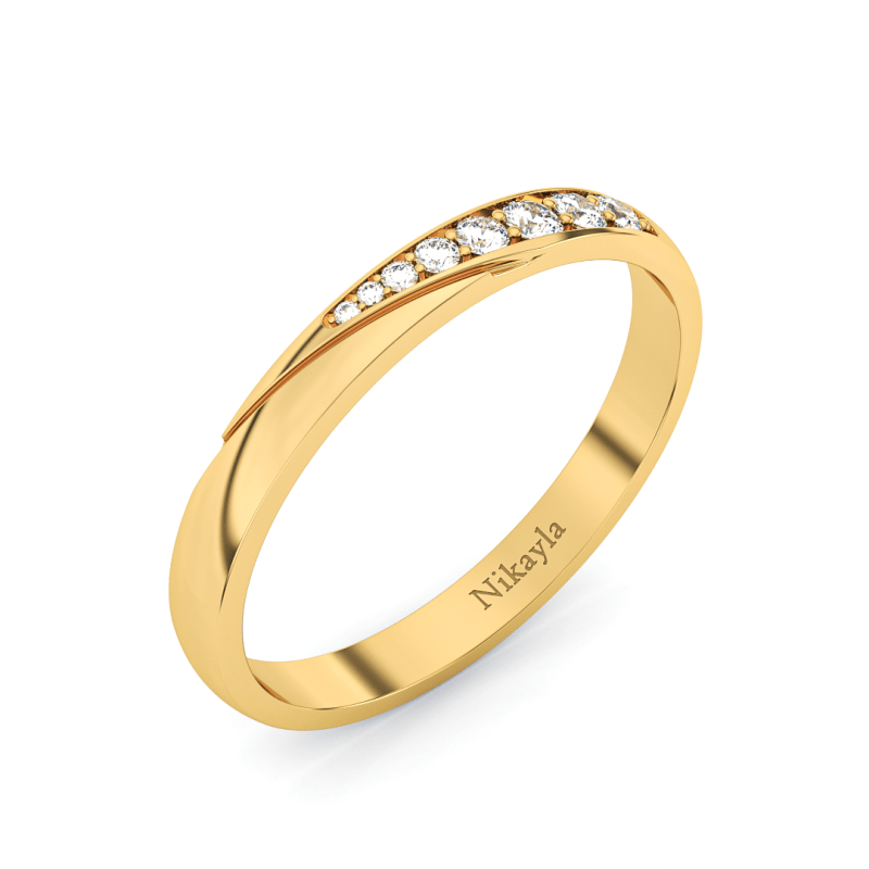 Nikayla Slash Diamonds Elegance Ring 18K Gold