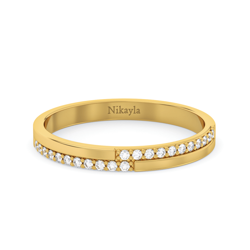 Nikayla Stack Diamonds T Ring Gold 18K