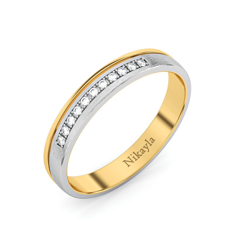 Nikayla Divided Tone Line D Gold 18K