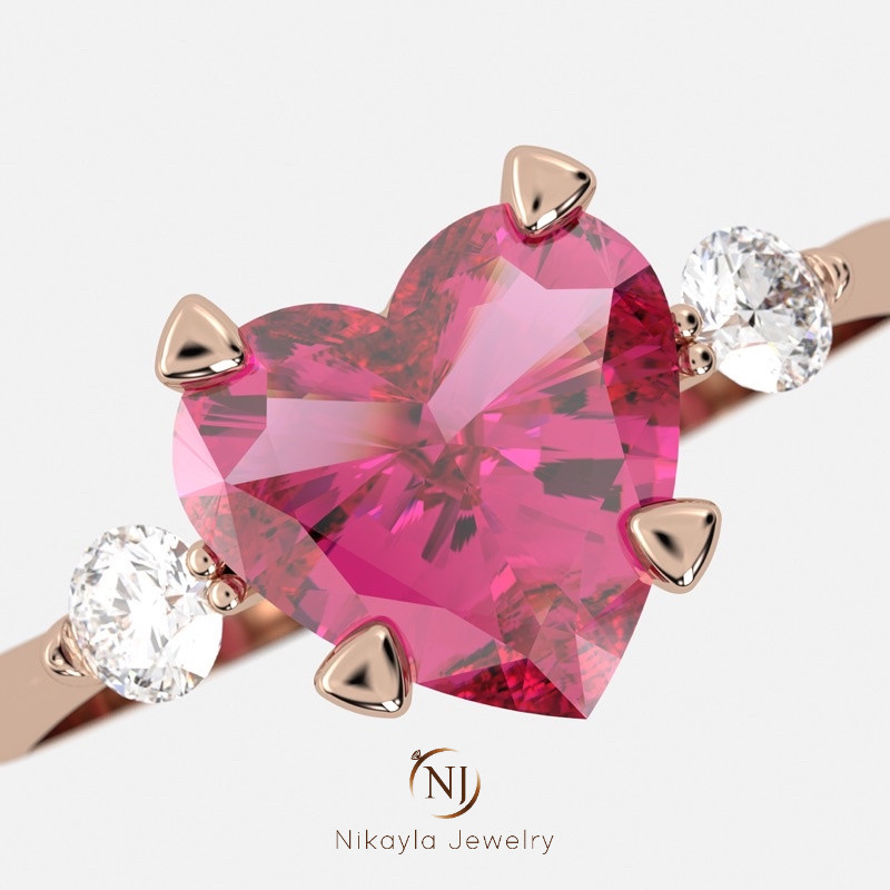 Nikayla Jewelry - Cincin Perak Murni Silver 950 - Single Ring (Nikayla Amora Heart Ring)