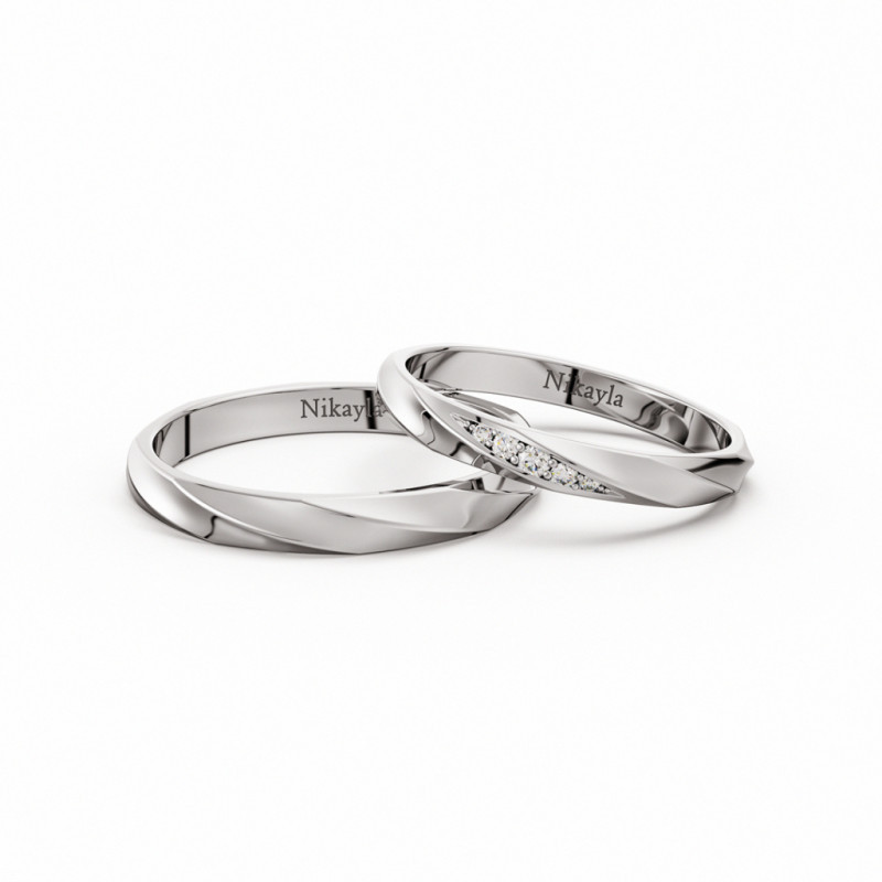 Nikayla Jewelry - Cincin Palladium 3K - Couple Rings