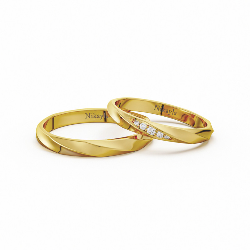 Nikayla Jewelry - Cincin Palladium 3K - Couple Rings