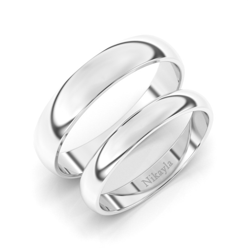 Nikayla Jewelry - Cincin Palladium 3K Simple Minimalist  - Couple Rings