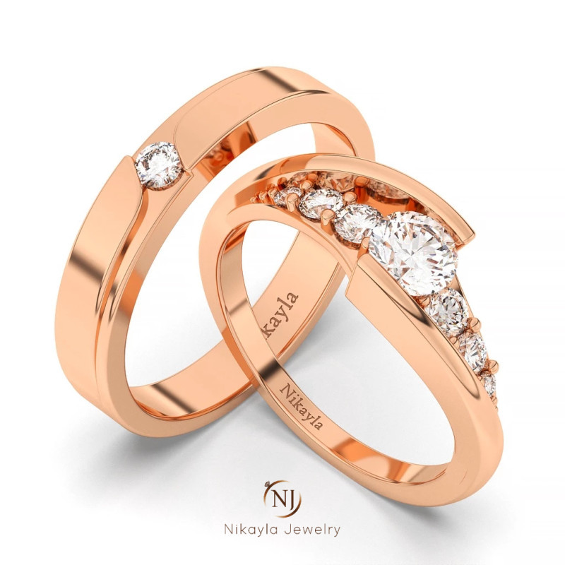 Nikayla Jewelry - Cincin Palladium 3K Casual Elegant  - Couple Rings